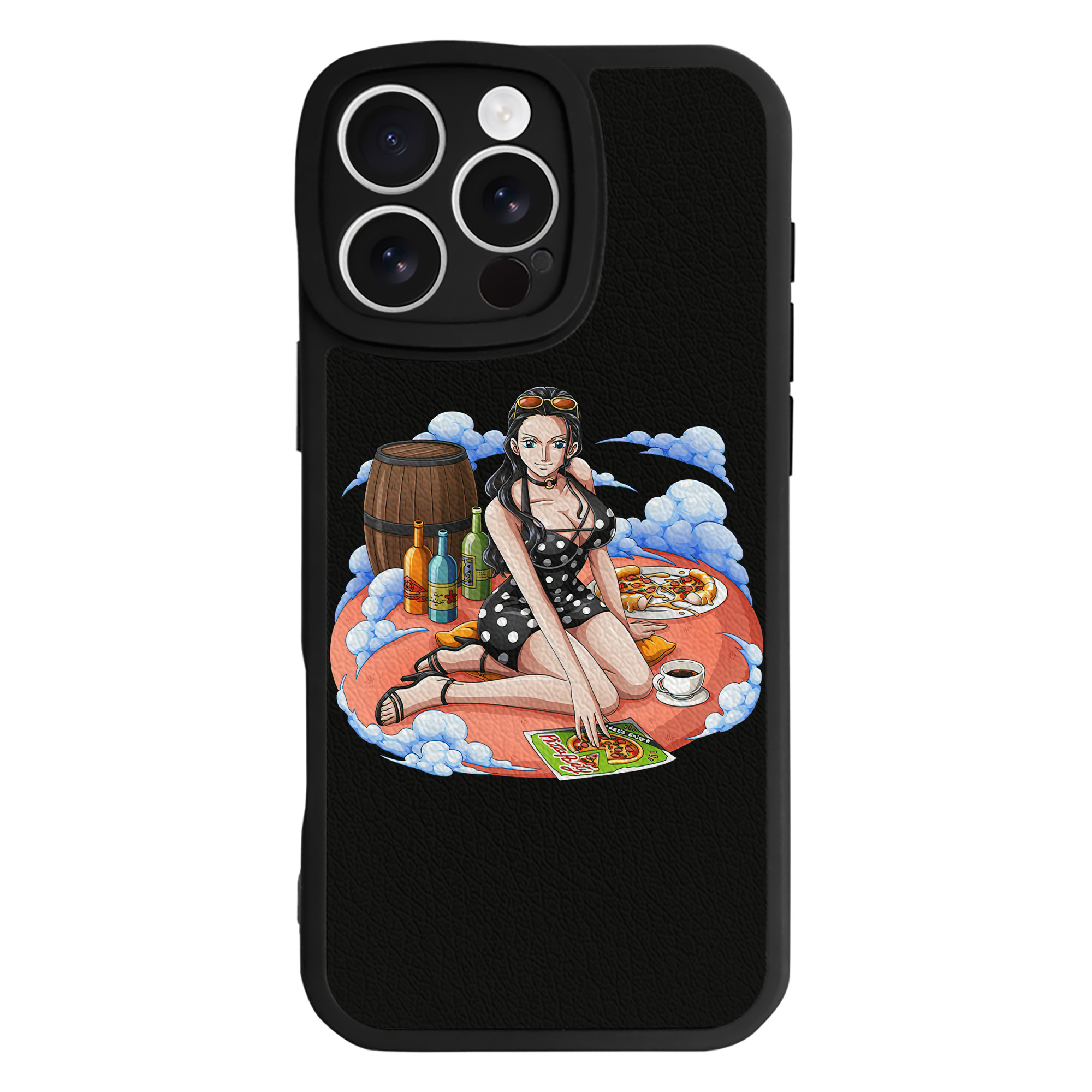（画像用） ワンピース ニコ・ロビン ONE PIECE Nico Robin 【iPhone 16シリーズ対応】シリコンスマホケース（レザー調） 材質：シリコン